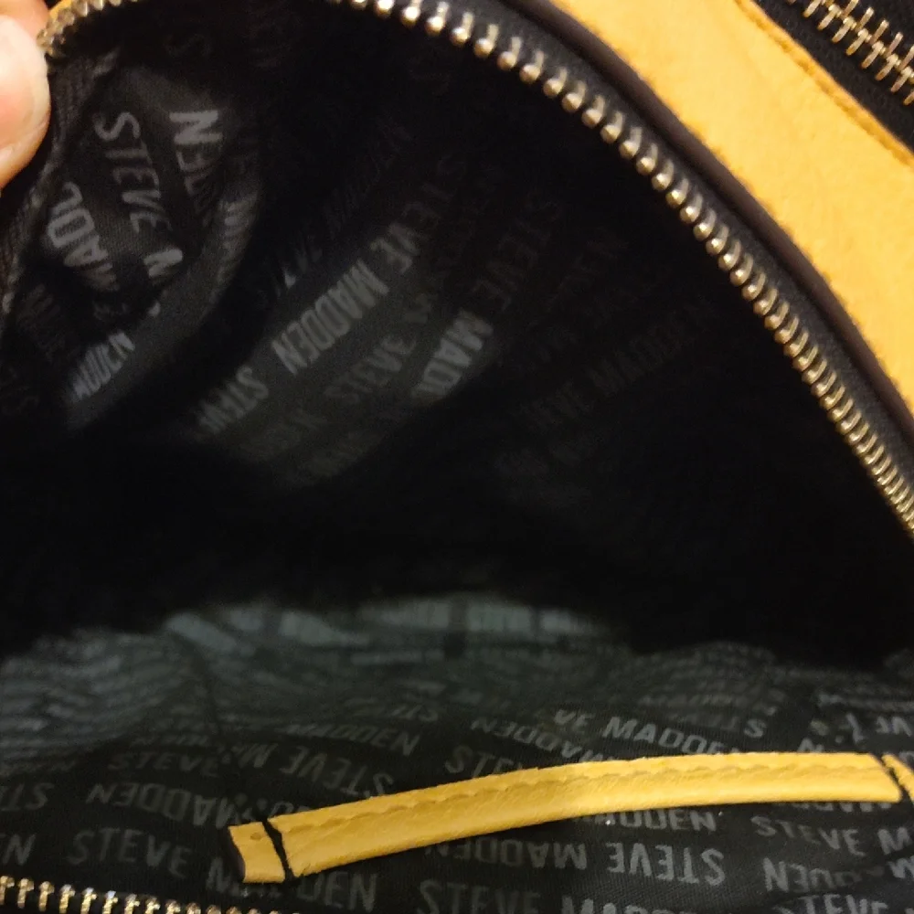 Steve Madden Mustard Yellow Round Backpack - Picture 4 of 5